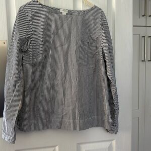 J Crew Factory striped blouse. Slight boatneck. Size XL EUC